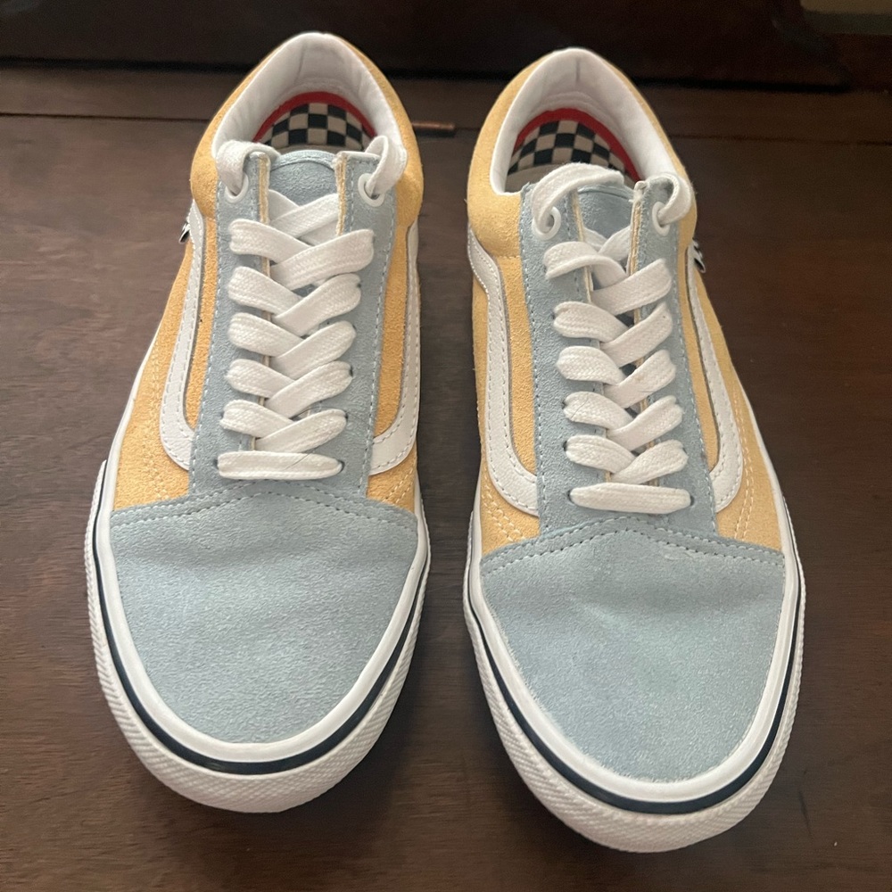 Vans Sneakers in Yellow and Light Blue - Size 5